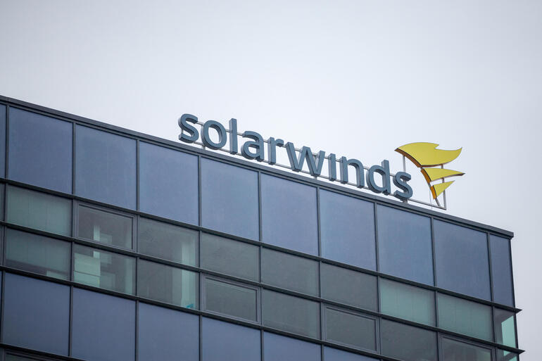 SolarWinds building with logo