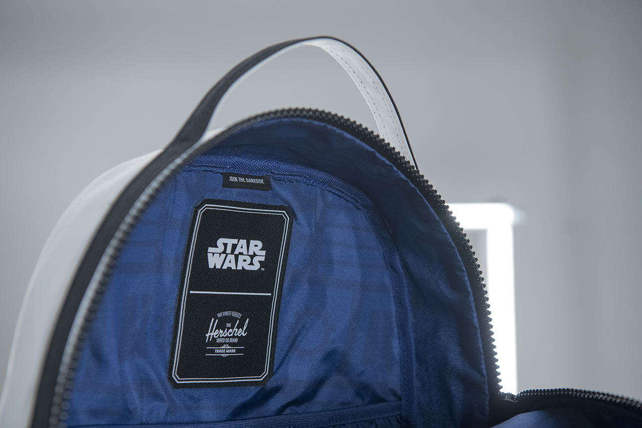 Star Wars x Herschel collaboration stormtrooper backpack