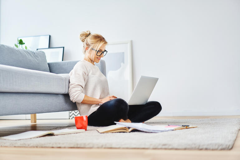 woman remote worker