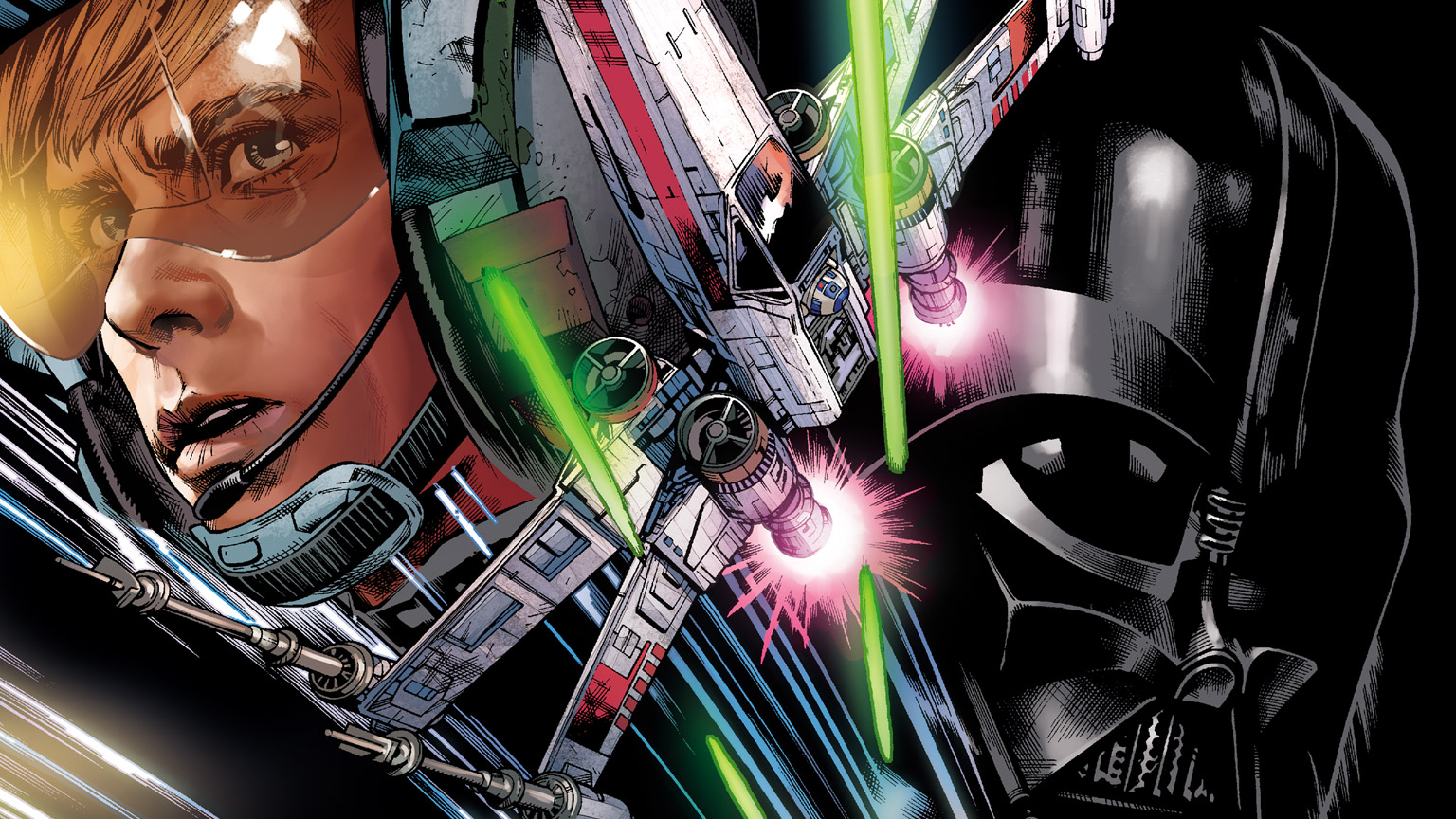 Luke Skywalker and Darth Vader on the cover of Marvel's Star Wars #17.