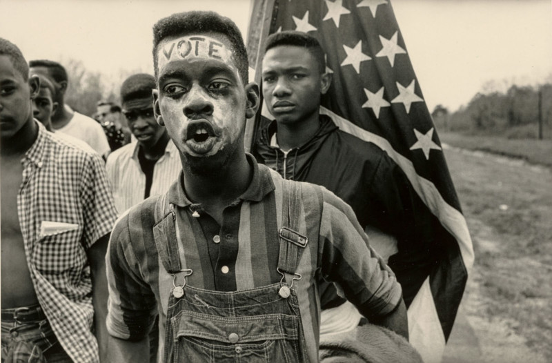 March from Selma, Selma, Alabama; Bruce Davidson (American, born 1933); Selma, Alabama, United States; negative 1965; print 1980–2010; Gelatin silver print; 21.7 × 32.8 cm (8 9/16 × 12 15/16 in.); 2018.40.9; In Copyright (https://rightsstatements.org/vocab/InC/1.0/)