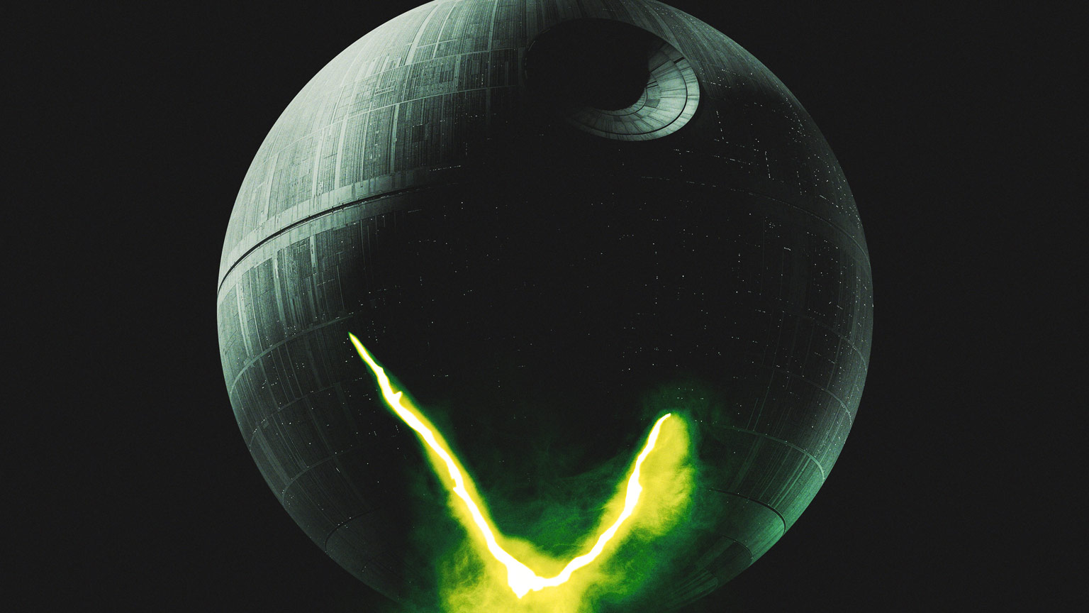 LEGO Star Wars Terrifying Tales poster, an homage to Alien, replacing the egg with the Death Star.